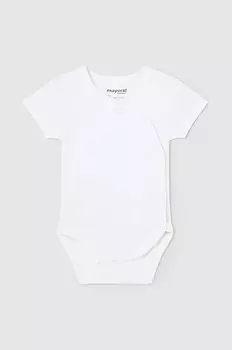 Хлопковое боди для новорожденных Mayoral Newborn, белый