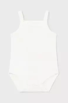 Хлопковое боди для новорожденных Mayoral Newborn, бежевый