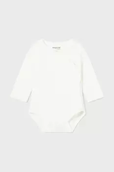 Хлопковое боди для новорожденных Mayoral Newborn, бежевый