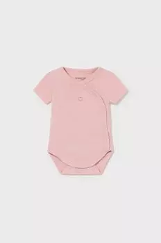 Хлопковое боди для новорожденных Mayoral Newborn, розовый