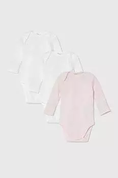 Хлопковое боди для новорожденных United Colors of Benetton, розовый