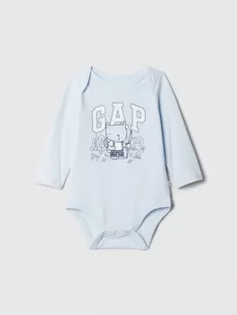Хлопковое боди Gap, синий