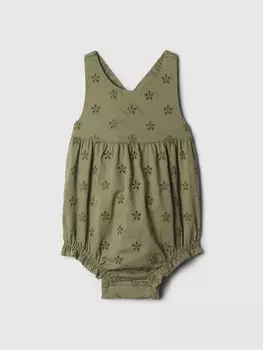 Хлопковое боди Gap, зеленый