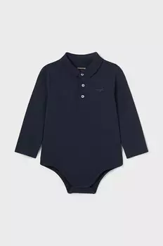 Хлопковое боди Mayoral для новорожденных, темно-синий