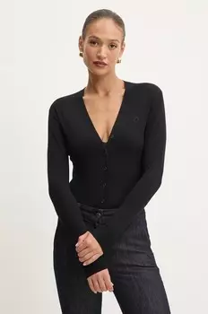 Хлопковое боди Pinko, черный
