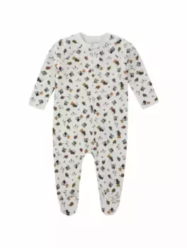 Хлопковое боди Polo Bear Ralph Lauren, мультиколор