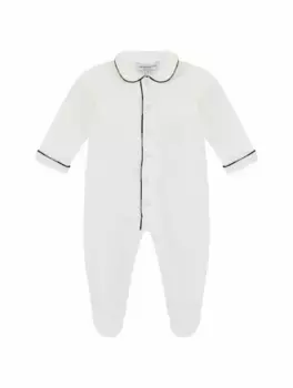 Хлопковое боди с логотипом EMPORIO ARMANI, белый