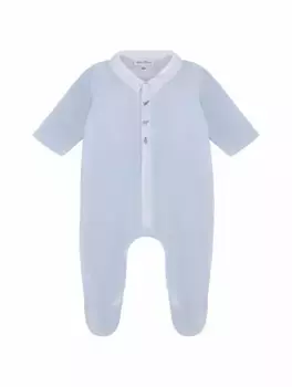 Хлопковое боди с логотипом Tartine et Chocolat, синий