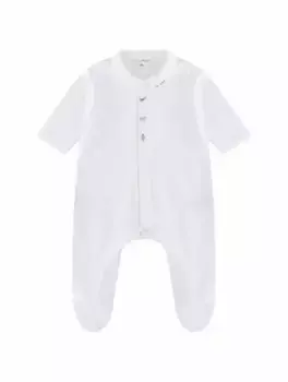 Хлопковое боди с логотипом Tartine et Chocolat, белый