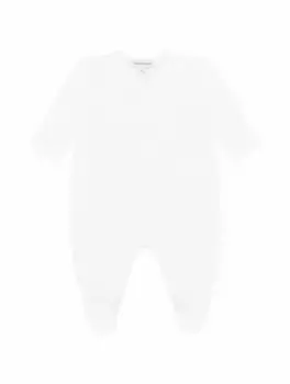 Хлопковое боди с монограммой EMPORIO ARMANI, белый