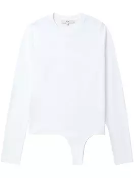 Хлопковое боди Tibi, белый