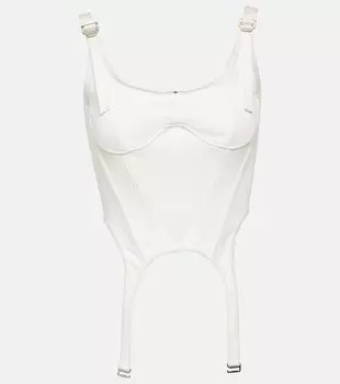 Хлопковое бюстье Dion Lee, белый