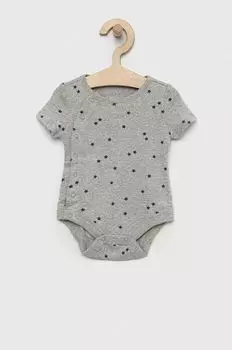 Хлопковое детское боди GAP, серый