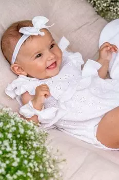 Хлопковое детское боди Jamiks, белый