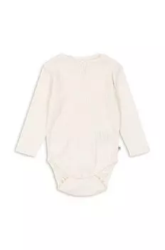 Хлопковое детское боди MINNIE BODY GOTS Konges Sljd, белый