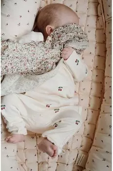 Хлопковое детское боди NEWBORN ONESIE GOTS Konges Sljd, розовый