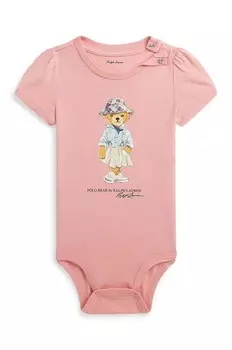 Хлопковое детское боди Polo Ralph Lauren, розовый