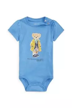 Хлопковое детское боди Polo Ralph Lauren, синий