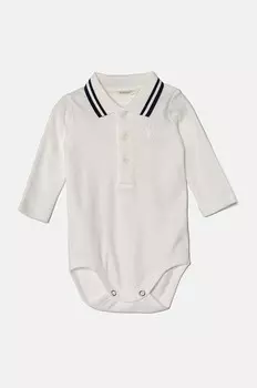 Хлопковое детское боди United Colors of Benetton, белый