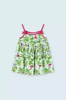 Хлопковое детское платье Mayoral, бирюзовый