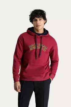 Хлопковое худи оверсайз Kigili, красный