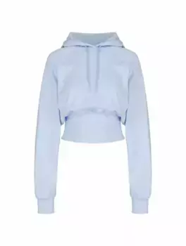 Хлопковое худи с логотипом Adidas by Stella McCartney, синий