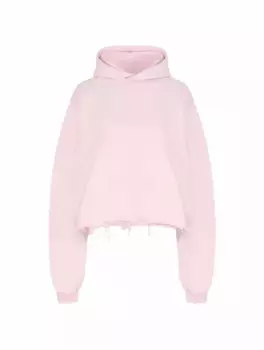 Хлопковое худи с логотипом Balenciaga, розовый