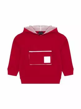 Хлопковое худи с логотипом EMPORIO ARMANI