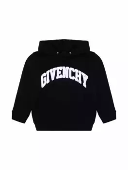 Хлопковое худи с логотипом Givenchy, черный
