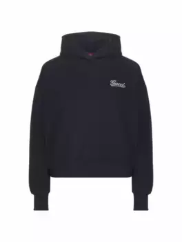 Хлопковое худи с логотипом Gucci, тёмно-синий