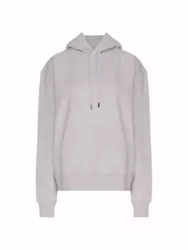 Хлопковое худи с логотипом Jacquemus, серый