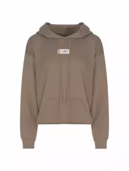 Хлопковое худи с логотипом MM6 MAISON MARGIELA, зелёный