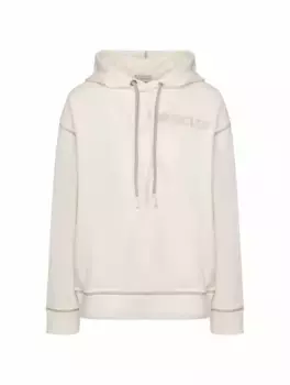 Хлопковое худи с логотипом Moncler, белый