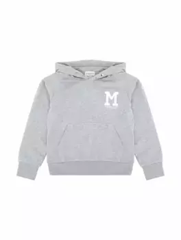Хлопковое худи с логотипом Moncler, серый