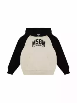 Хлопковое худи с логотипом MSGM, мультиколор