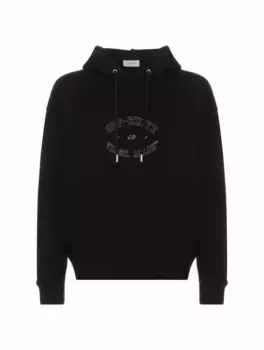 Хлопковое худи с логотипом Off-White, черный