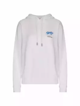 Хлопковое худи с логотипом Off-White, мультиколор