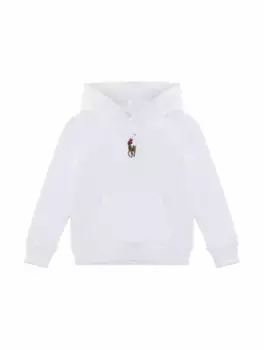 Хлопковое худи с логотипом Ralph Lauren, белый