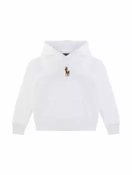 Хлопковое худи с логотипом Ralph Lauren, белый
