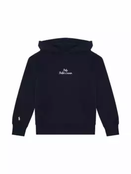 Хлопковое худи с логотипом Ralph Lauren, тёмно-синий