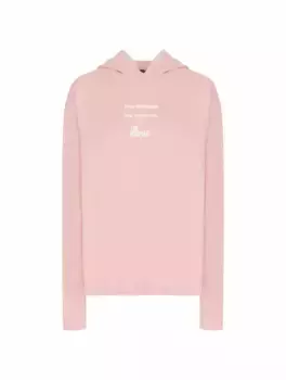 Хлопковое худи с логотипом The Kooples, розовый