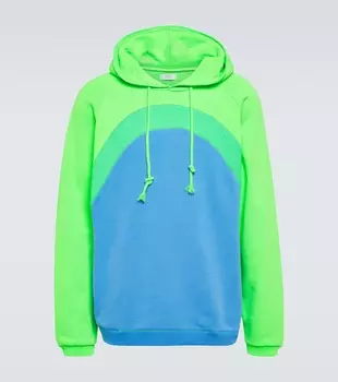 Хлопковое худи с отделкой радужным букле Erl, мультиколор