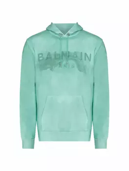 Хлопковое худи с принтом Balmain