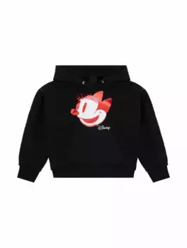 Хлопковое худи с принтом Givenchy, черный