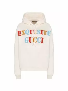Хлопковое худи с принтом Gucci
