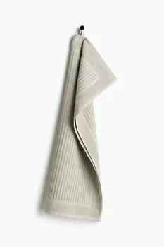 Хлопковое махровое полотенце H&M, 50x70 см, зеленый