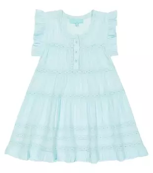 Хлопковое мини-платье baby rebekah с вышивкой Melissa Odabash, красный