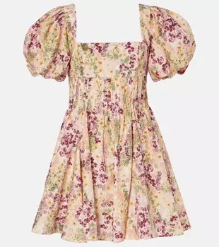 Хлопковое мини-платье Caramelo Florecer Agua By Agua Bendita, цвет florecer