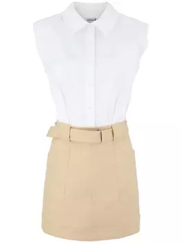 Хлопковое мини-платье Jensen с поясом Simkhai, белый