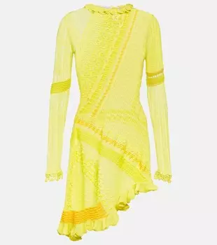 Хлопковое мини-платье ROBERTA EINER, желтый
